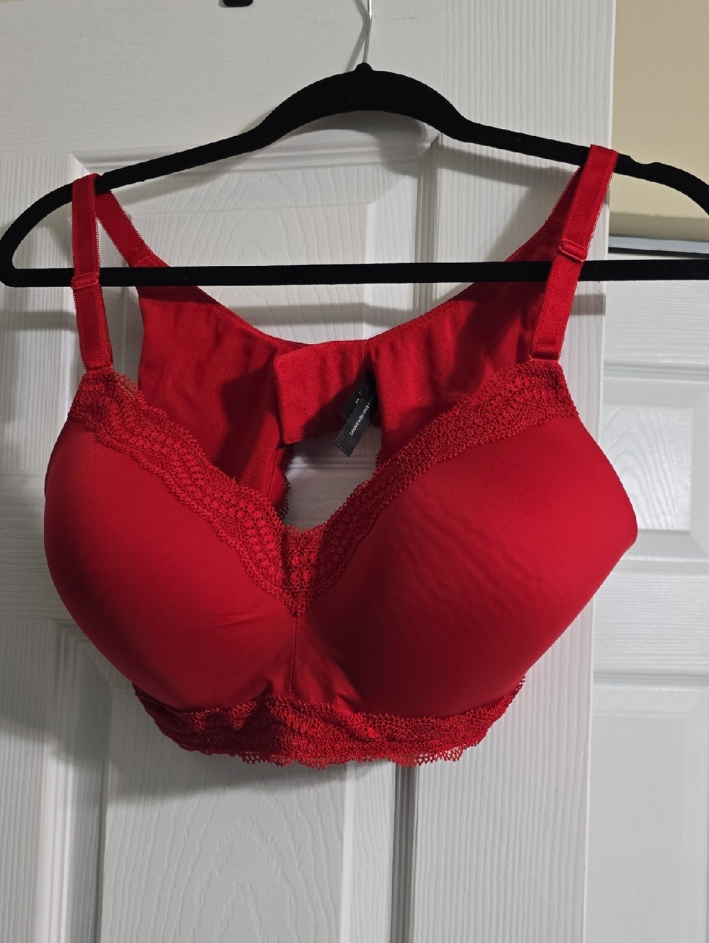 Red Lace-Trim Wireless Bra - Women Intimates & Sleepwear